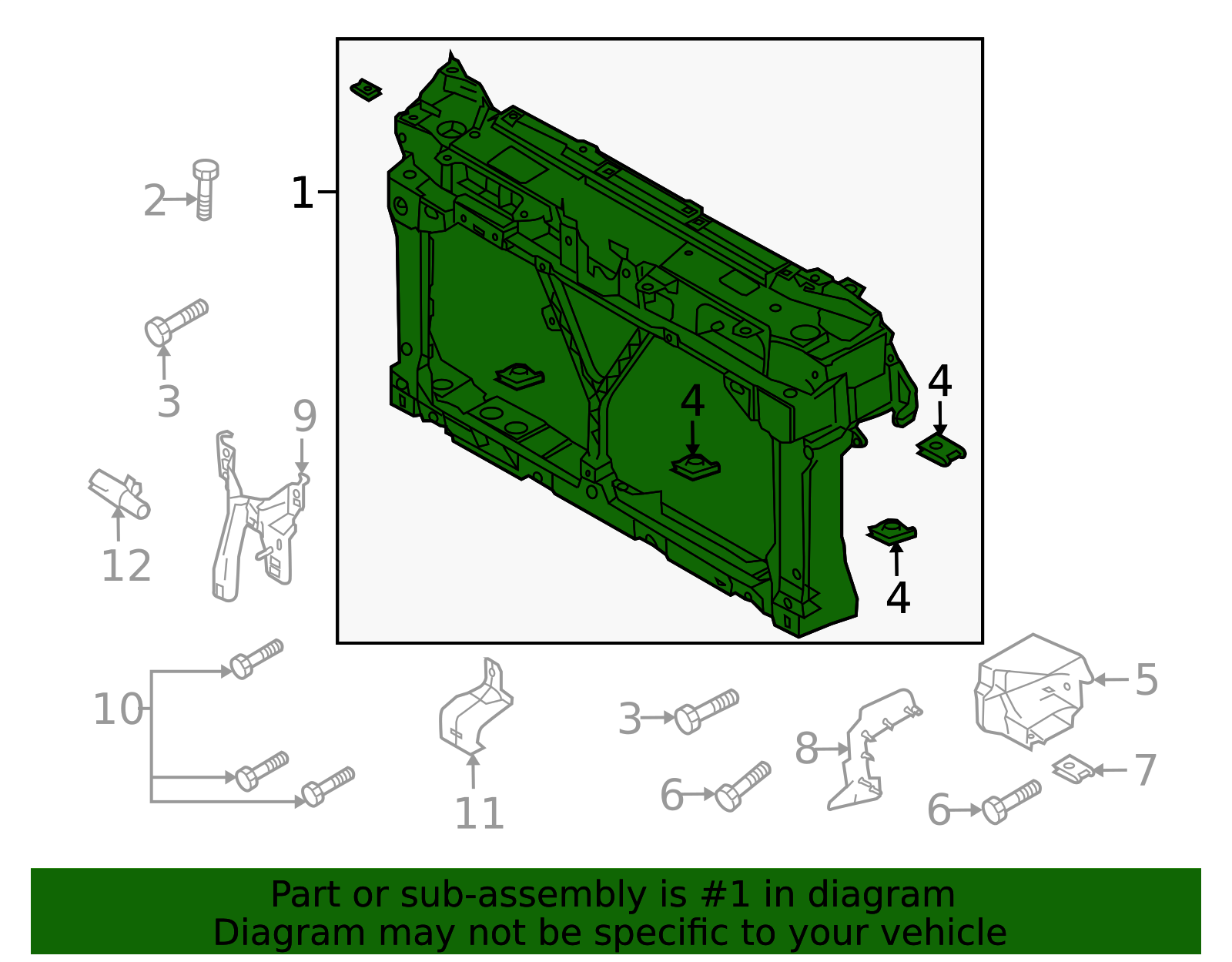 BBM2-53-110F - Radiator Support - 2010-2013 Mazda 3 | Mazda Swag