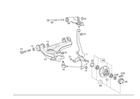 Steering Knuckle and Control Arm for 1999 Mercedes-Benz SLK 230 #0