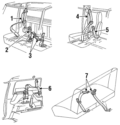 Rear Seat Belts for 1996 Ford Bronco #0