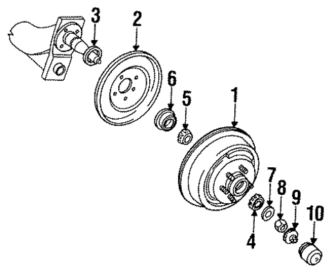 Rear Brakes for 1990 Dodge Spirit #0