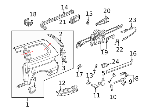 Side Panel & Components for 2004 Honda Odyssey #0