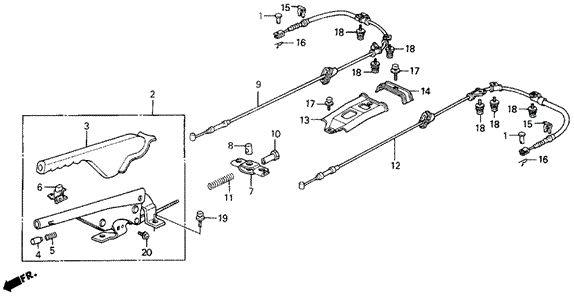 Parking Brake for 1988 Honda Prelude #0