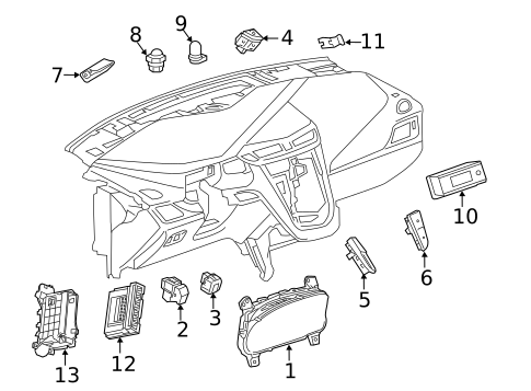 Instrument Panel for 2014 Cadillac ELR #1
