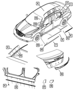 68210164AA - : C Pillar Applique for Chrysler: 200 Image