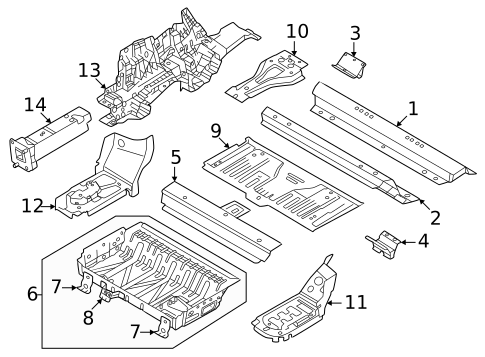 Rear Floor & Rails for 2025 Volvo EX90 #0