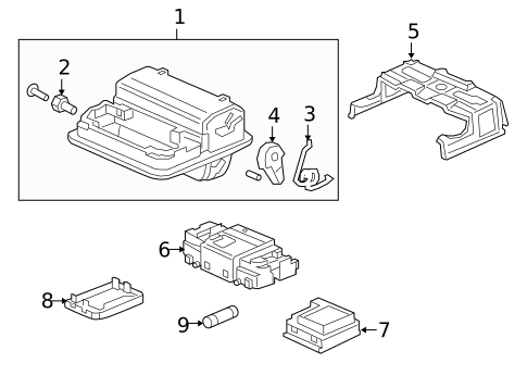 Headlamp Components for 2007 Honda Pilot #1