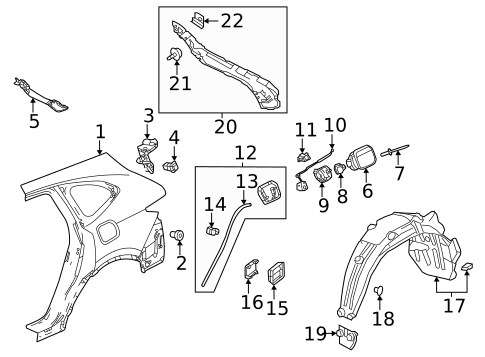 Fuel Door for 2023 Acura MDX #0