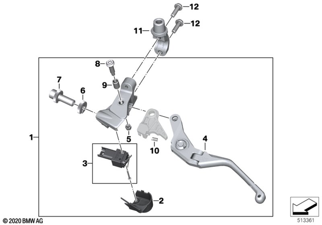 32721603398 - : Clutch Control Assembly for BMW-Motorrad Image