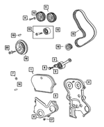 4667554 - Engine 2.4L Four Cylinder: Timing Belt Cover Plug for Chrysler: PT Cruiser | Dodge: Neon Image