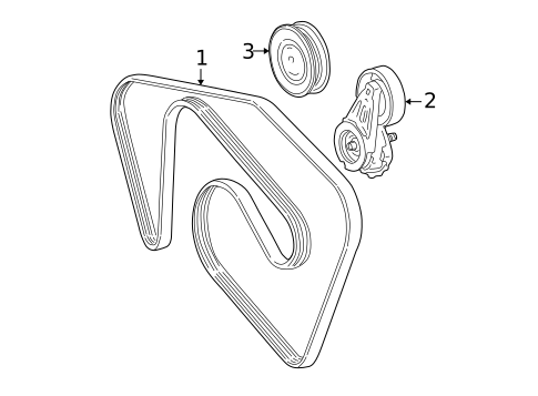 Belts & Pulleys for 2002 Lincoln LS #0