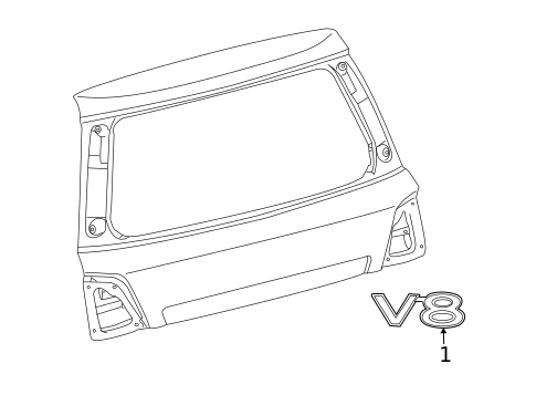 Exterior Trim - Tail Gate for 2013 Toyota Land Cruiser #0