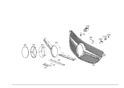 Radiator Grille for 2019 Mercedes-Benz GLE63 AMG S #0