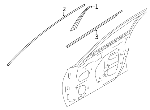 Exterior Trim - Front Door for 2019 Nissan Altima #0