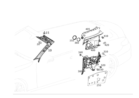 Trim for a, B, C and D-Pillar for 2018 Mercedes-Benz C63 AMG #0