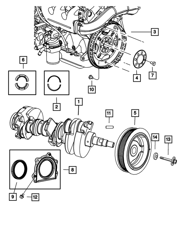 4471933 - 3.8L Gas; Engine: Flexplate Or Flywheel Backing Plate for Chrysler: 300, 300M, Concorde, Pacifica, PT Cruiser, Sebring, Town &amp; Country, Voyager | Dodge: Avenger, Caravan, Challenger, Charger, Grand Caravan, Intrepid, Journey, Magnum, Neon, Nitro, Stratus | Jeep: Wrangler Image