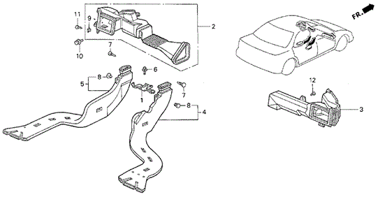 Ventilation Duct for 1993 Acura Vigor #0