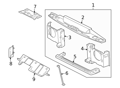 Radiator Support for 2002 Land Rover Discovery #0