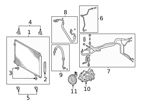 Condenser, Compressor & Lines for 2018 Toyota Sienna #0