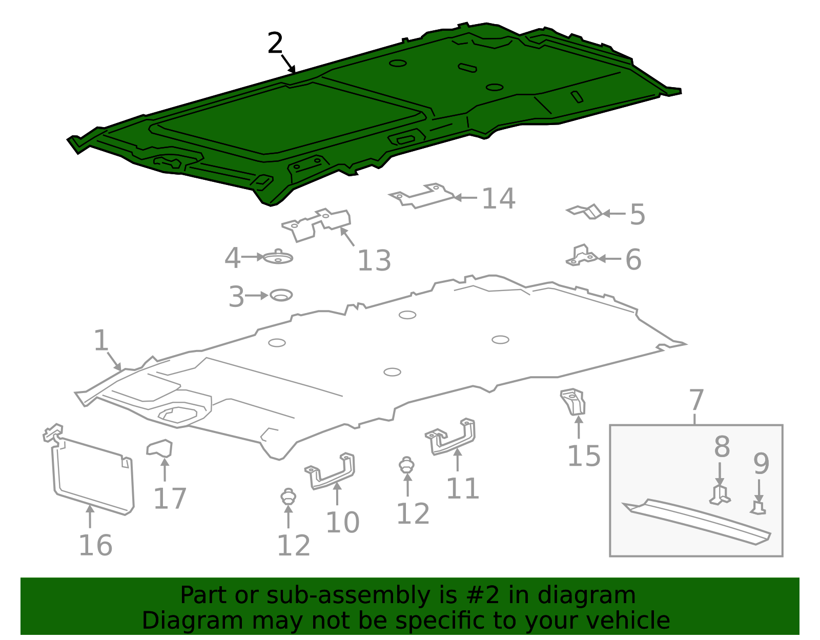 2025 Ford Expedition Headliner SL1Z-4051968-MP | OEM Parts Online