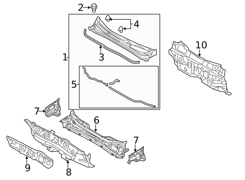 Cowl for 2012 Hyundai Sonata #0