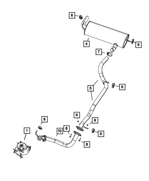 Exhaust System for 2007 Jeep Wrangler #1