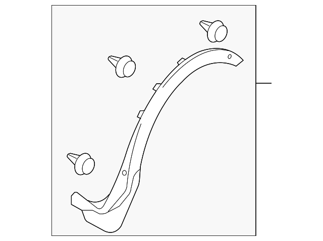 TD11-51-W50H - Wheel Opening Molding, Passengers Side Rear - 2007