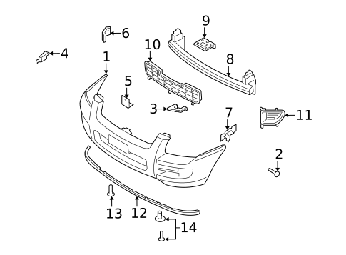 Bumper & Components - Front for 2007 Kia Sportage #0