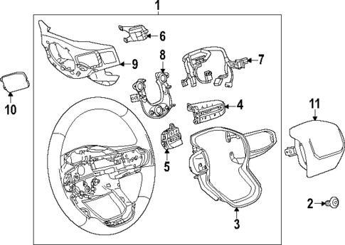 Steering Wheel & Trim for 2024 Chevrolet Colorado #1