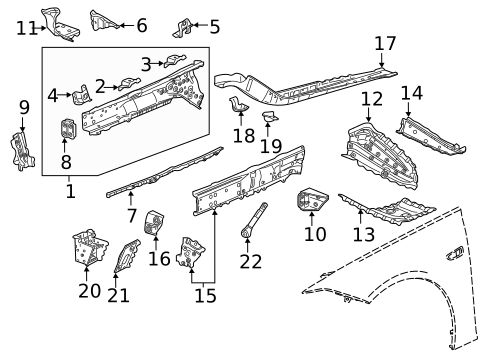 Structural Components & Rails for 2018 Buick Regal Sportback #0