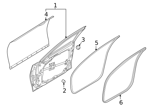 Door & Components for 2021 Genesis G70 #1