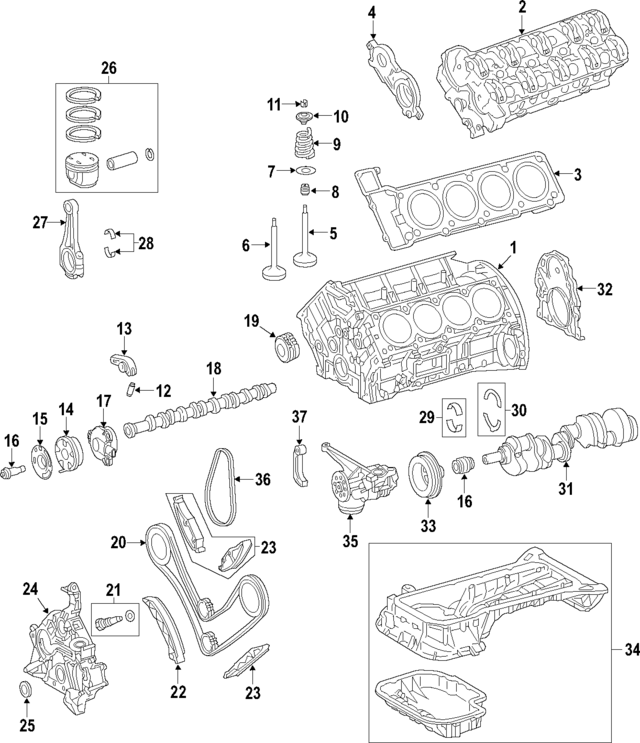 2720330962 - Engine: Engine Crankshaft Thrust Washer for Mercedes-Benz Image