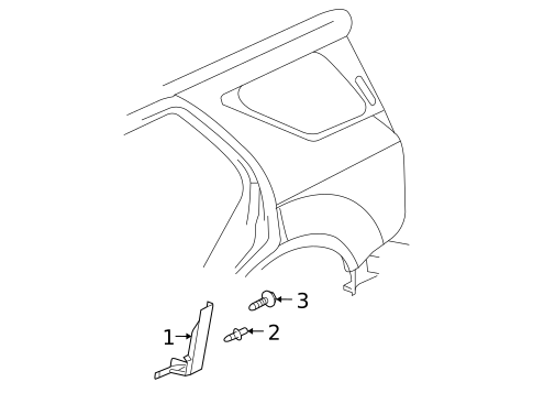 Exterior Trim - Quarter Panel for 2005 Cadillac SRX #0
