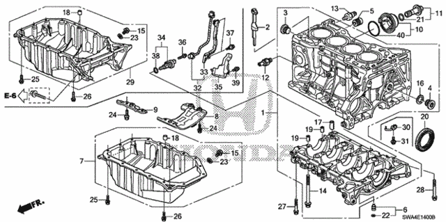 Cylinder Block - Oil Pan for 2008 Honda CR-V #0