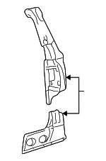 1J3809219D - Body: Lock Pillar for Volkswagen: Golf Image