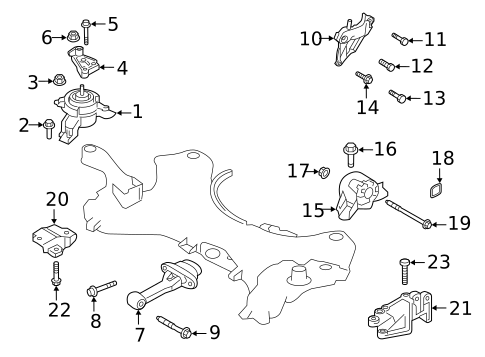 Engine & Trans Mounting for 2019 Hyundai Santa Fe #0