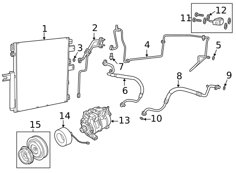 Condenser, Compressor & Lines for 2021 Ram 2500 #0