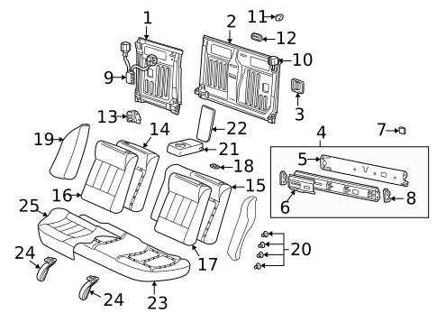 Rear Seat Components for 2003 Saturn L200 #0