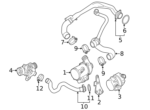 Water Pump for 2014 BMW 435i #0