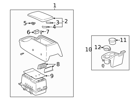 Center Console for 2006 Toyota Tundra #0