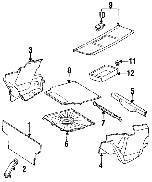 Trunk Trim for 1989 Mercedes-Benz 190D #0
