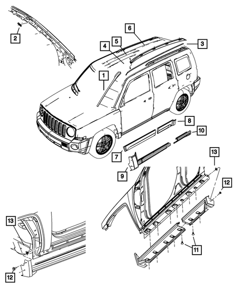 Moldings and Ornamentation for 2016 Jeep Compass #1