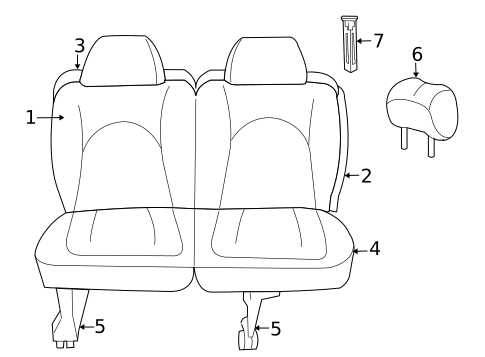 Rear Seat Components for 2006 Dodge Grand Caravan #0