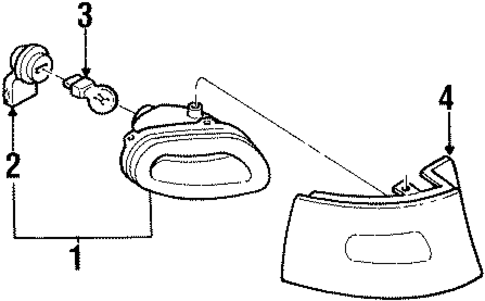 Backup Lamps for 1999 Mercury Tracer #0