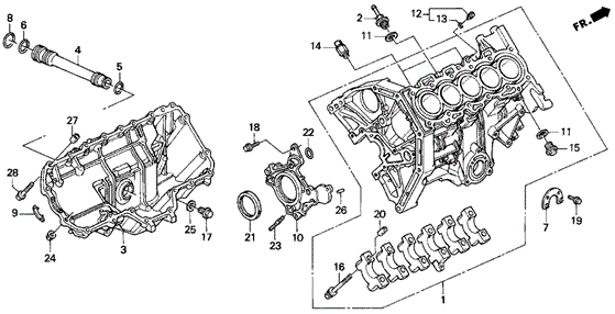 Cylinder Block - Oil Pan for 1996 Acura TL #0