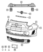 68148768AB - Frame, Bumper and Fascia: Front Fascia for Mopar Image