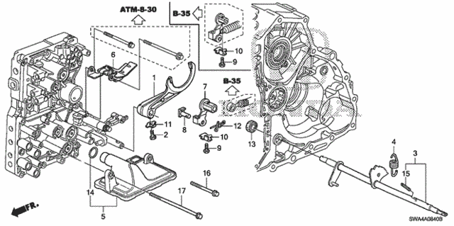 AT Shift Fork for 2007 Honda CR-V #0