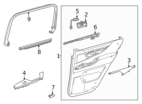 Interior Trim - Rear Door for 2023 Lexus LX600 #0