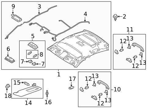 Interior Trim - Roof for 2020 Mazda 6 #1