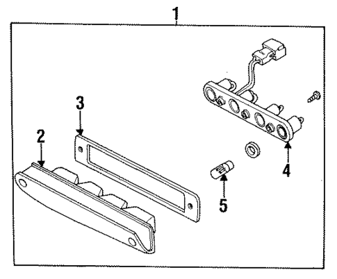 High Mounted Stop Lamp for 1995 Isuzu Rodeo #0