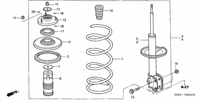 Front Shock Absorber for 2000 Honda Odyssey #0